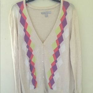 💜 Beige Argyle sweater. 💜